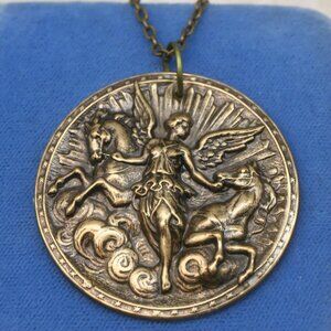 Bella Vita brass vintage heirloom button necklace.